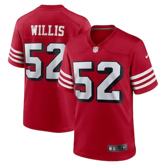 mens nike patrick willis scarlet san francisco 49ers retired